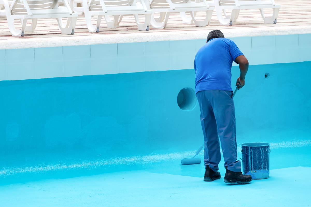 Painting of pool interior