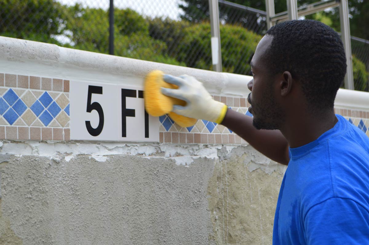 Pool tile replacement